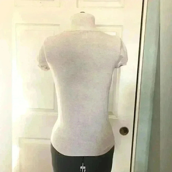 #VTGGAP #Y2KGAP #vtgturtleneck #shortsleeveturtleneck cream beige womens SMALL - Picture 3 of 4